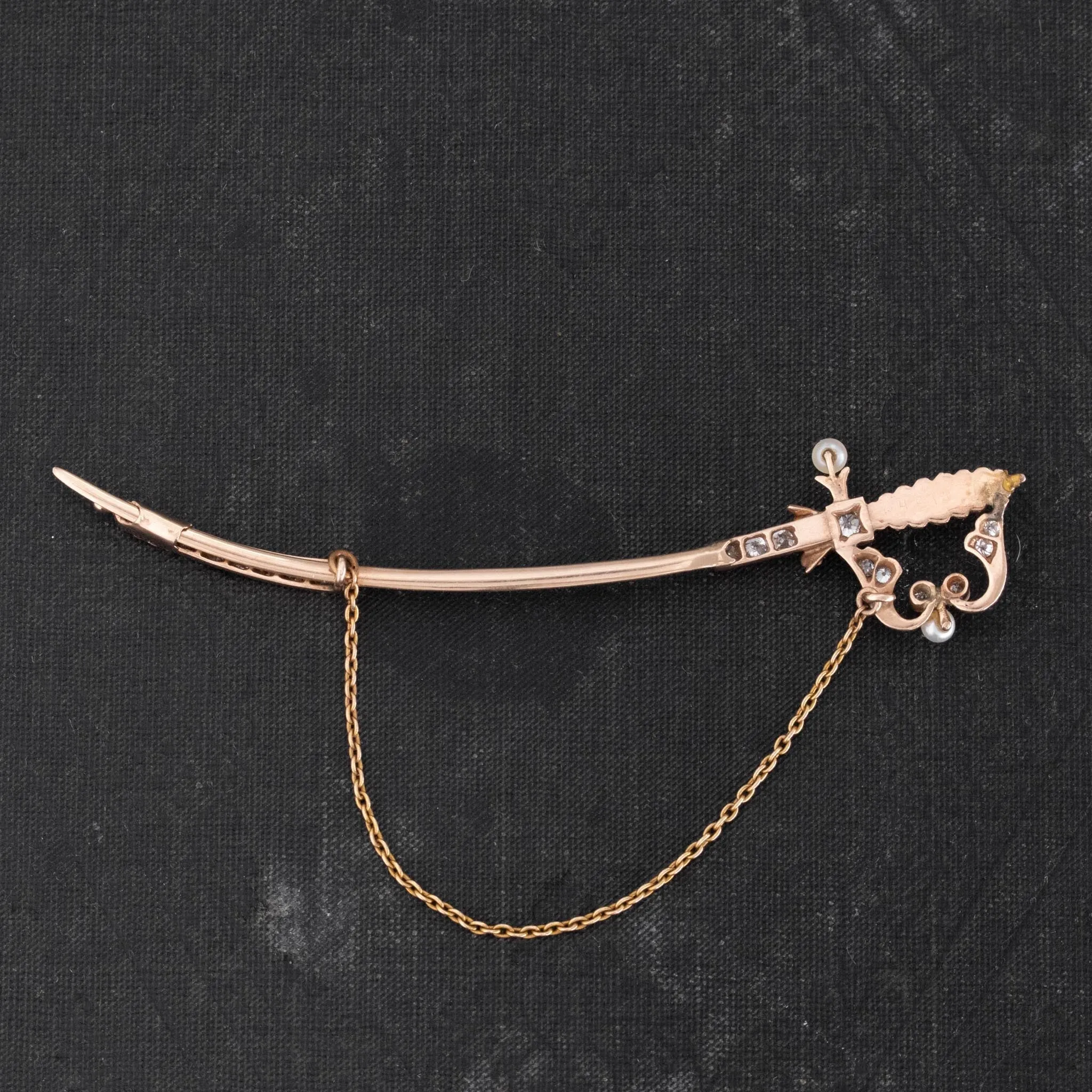 .48ctw Victorian-era Diamond Saber Pin