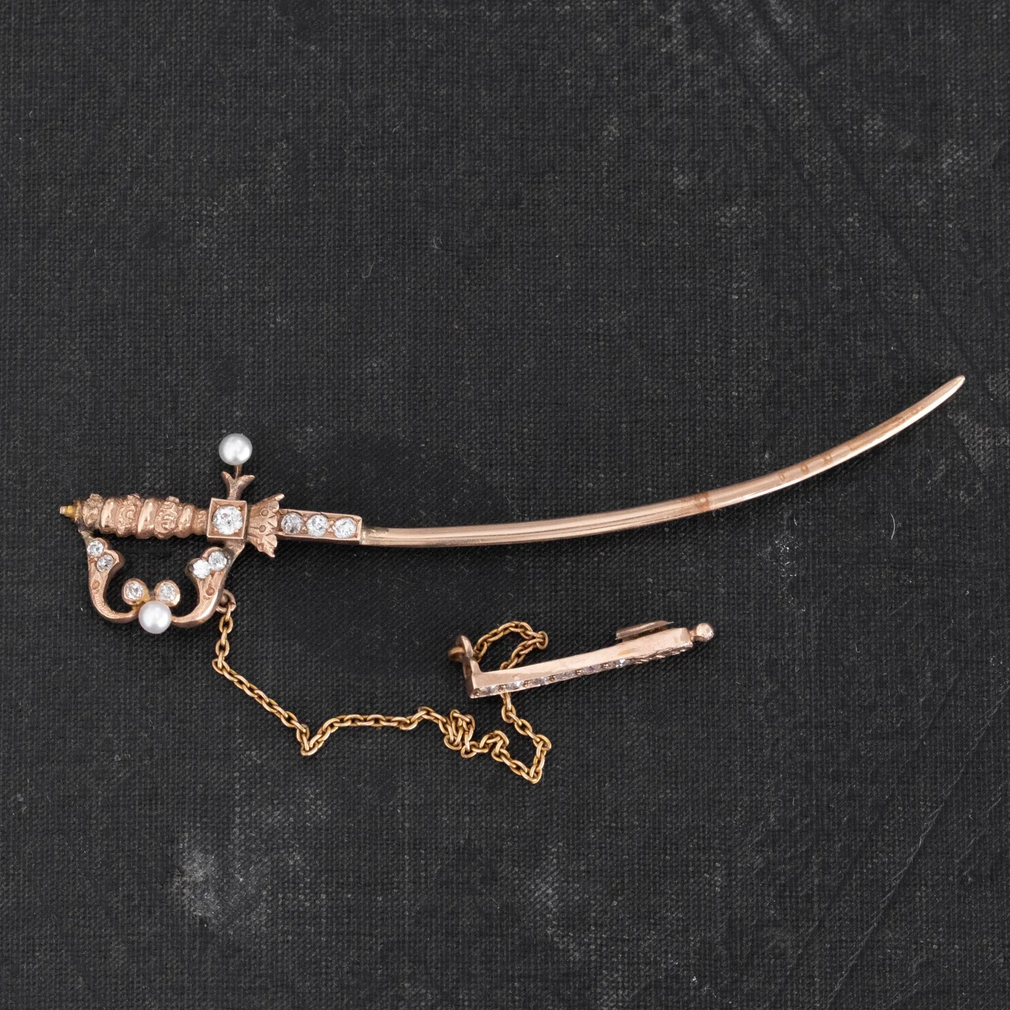 .48ctw Victorian-era Diamond Saber Pin