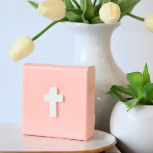 4"x4" Clay Cross Canvas Coral