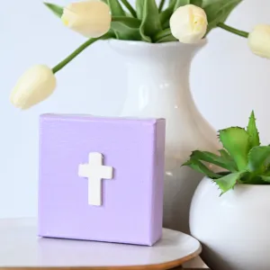 4"x4" Clay Cross Canvas Purple