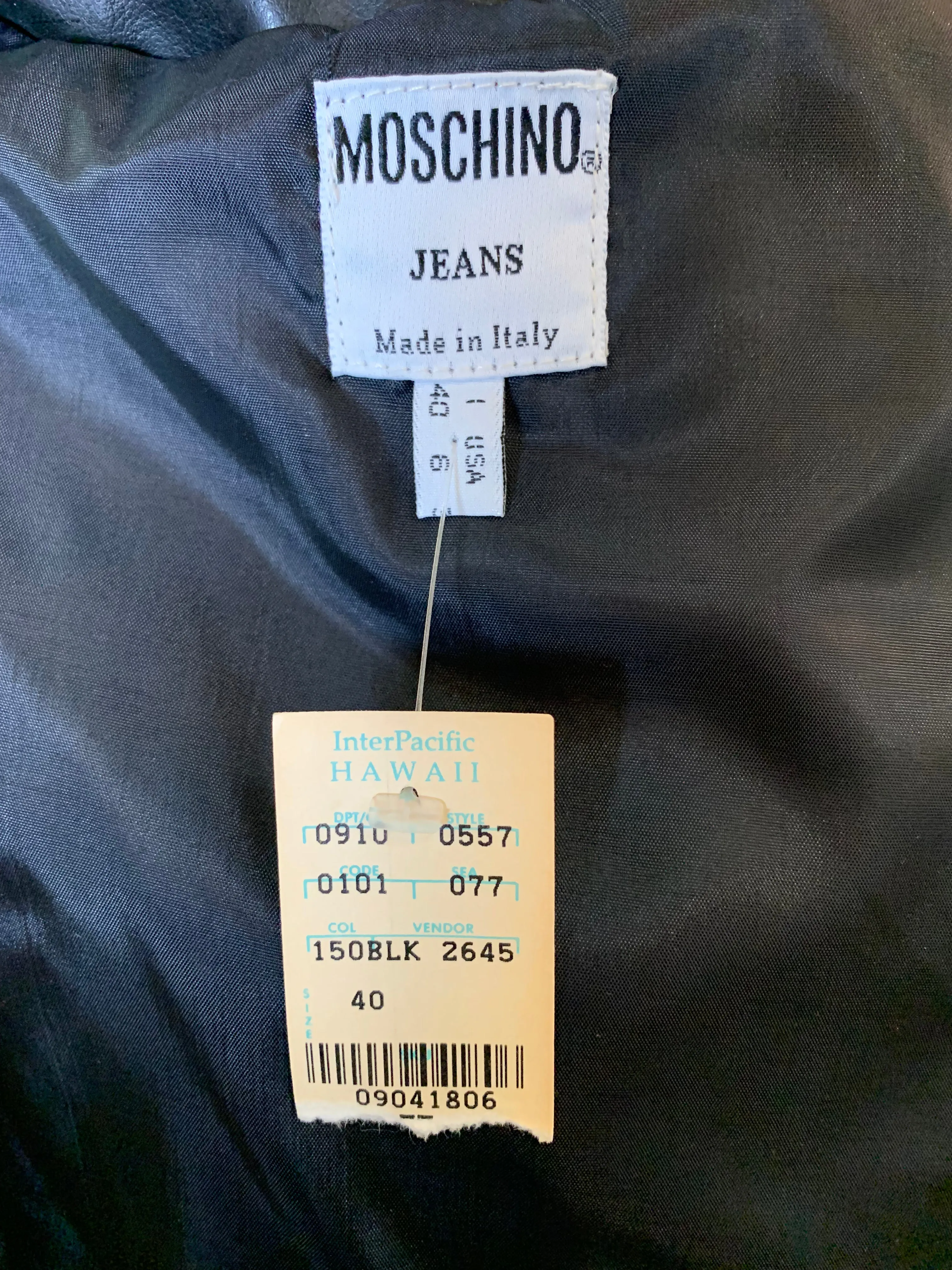 90s Moschino Jeans Faux Leather Brass Hand-Studded Heart Vest