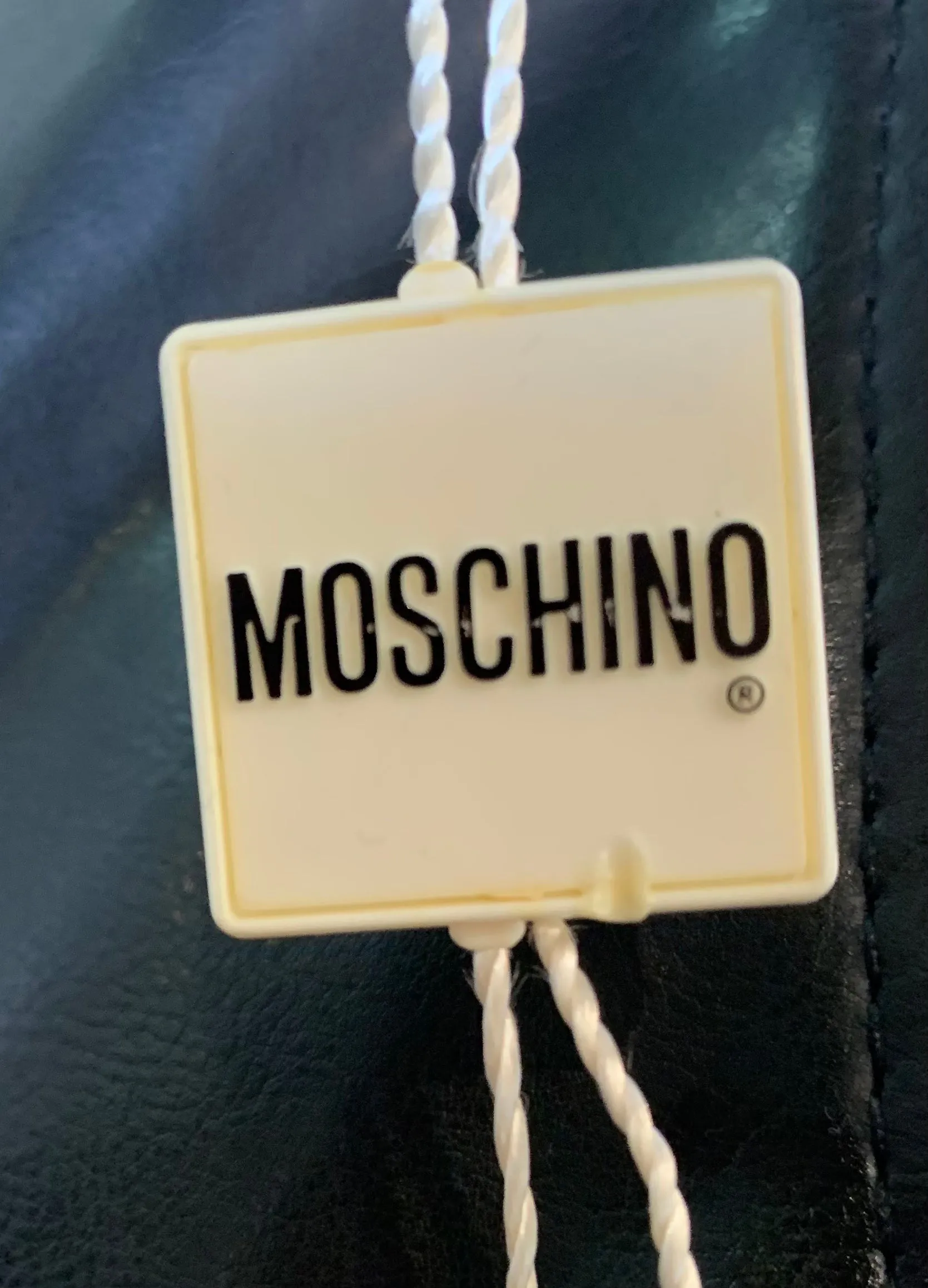90s Moschino Jeans Faux Leather Brass Hand-Studded Heart Vest