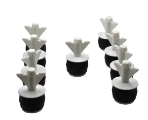 9x Nylon Mechanical Pipe Test Plug Bung with 10mm Bypass 36mm to 45mm