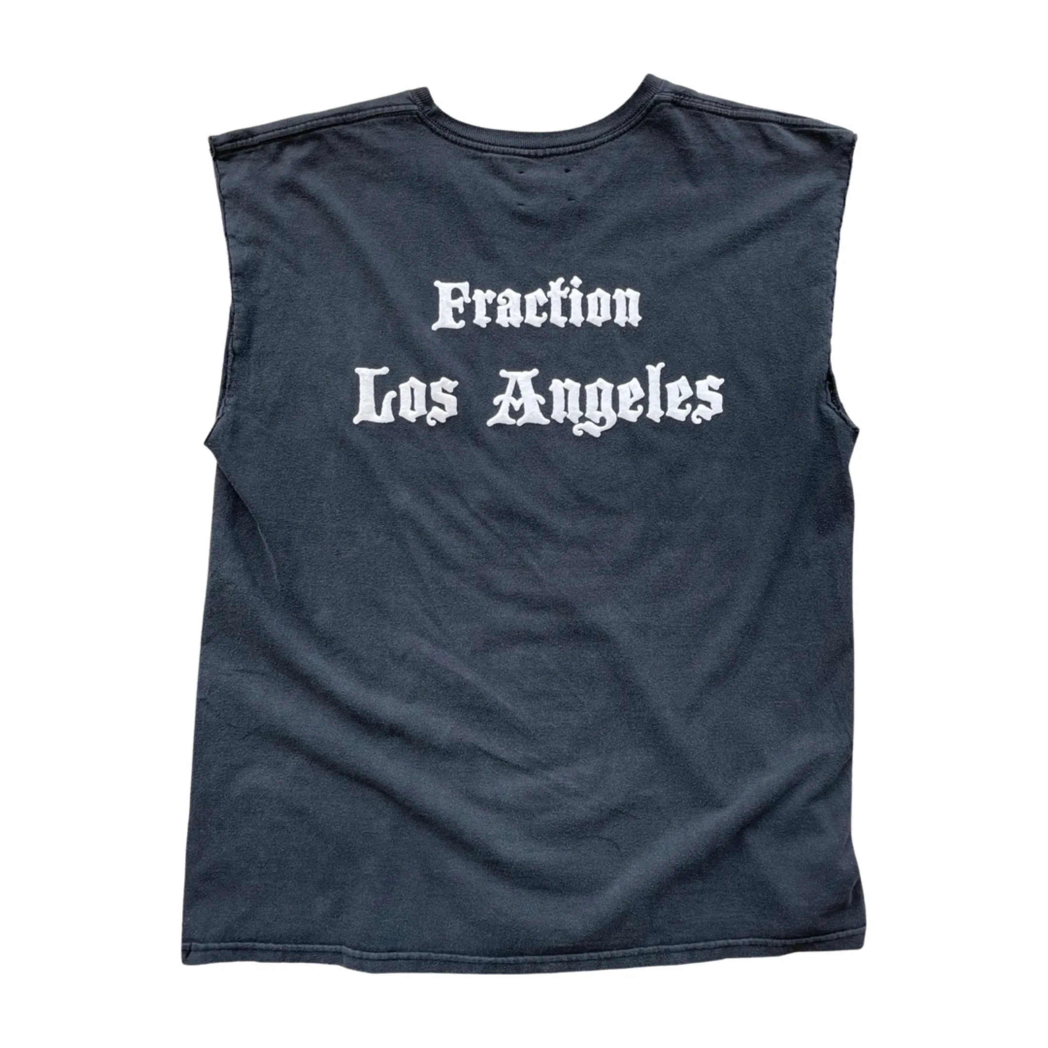 ACDC T-shirt with Leather Ribcage Appliqué