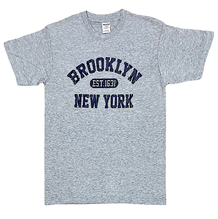 Adult T.Shirt With "BROOKLYN 1631 NEW YORK" Screen Print