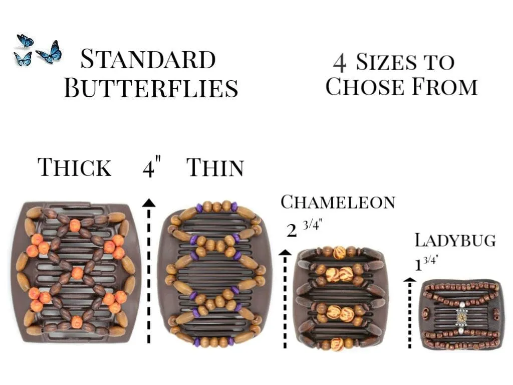 African Butterfly Chameleon Hair Comb - Dupla Blonde 37