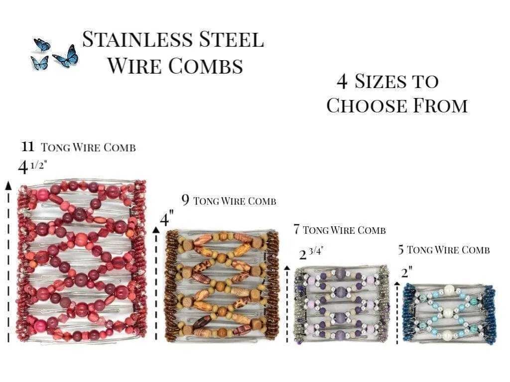 African Butterfly Wire Hair Clip - 7 Tong 555