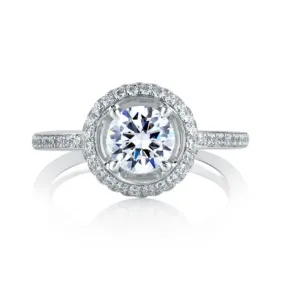 A.Jaffe Classic Round Double Halo Diamond Engagement Ring MES325/136