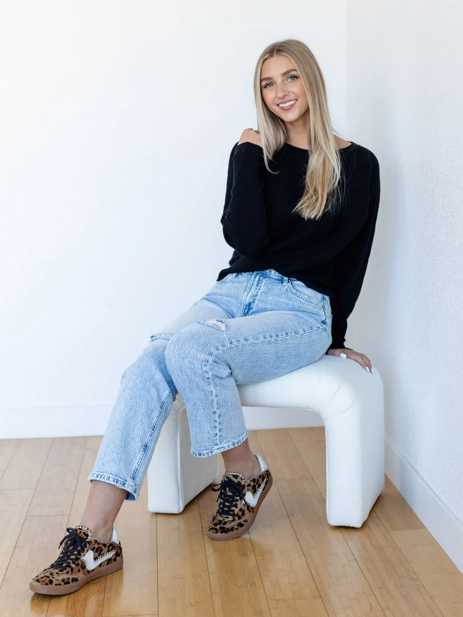 Allie Rose Waffle Texture Sweater