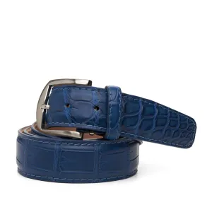 American Alligator Custom Belt 40mm in New Blue