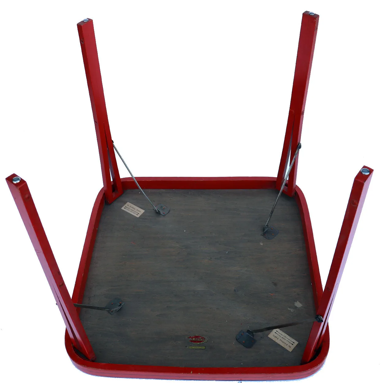 American Louis Rastetter Painted Wood Mahjong/Games Table, 4 Chairs, Games