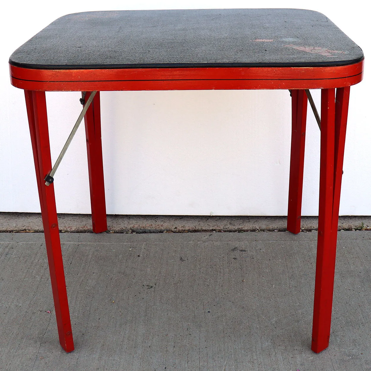 American Louis Rastetter Painted Wood Mahjong/Games Table, 4 Chairs, Games