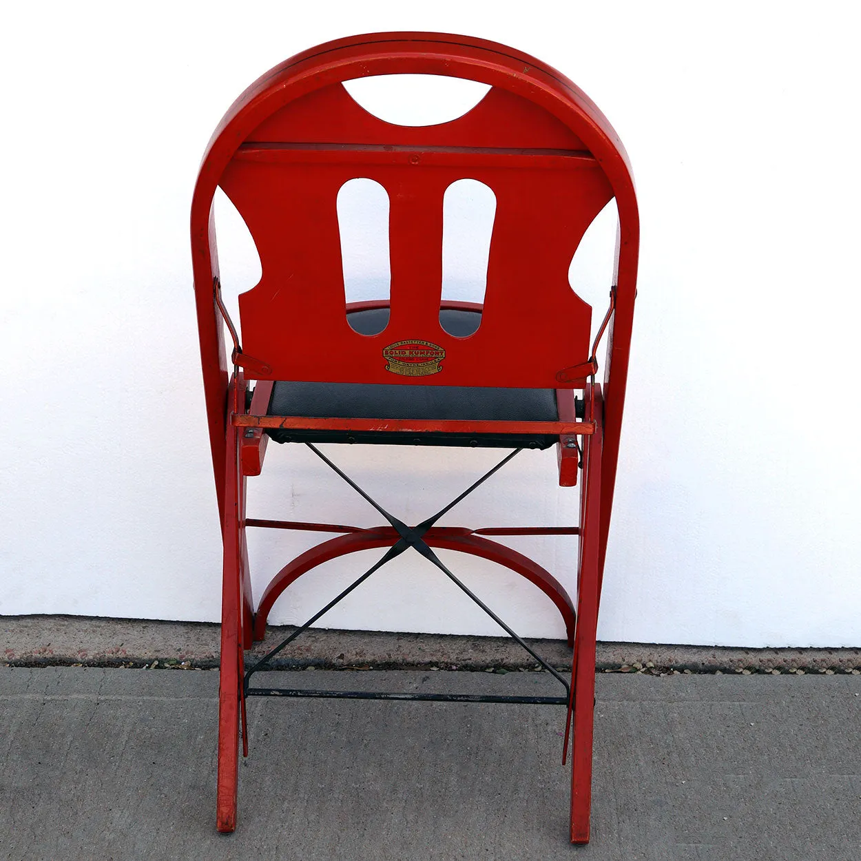 American Louis Rastetter Painted Wood Mahjong/Games Table, 4 Chairs, Games