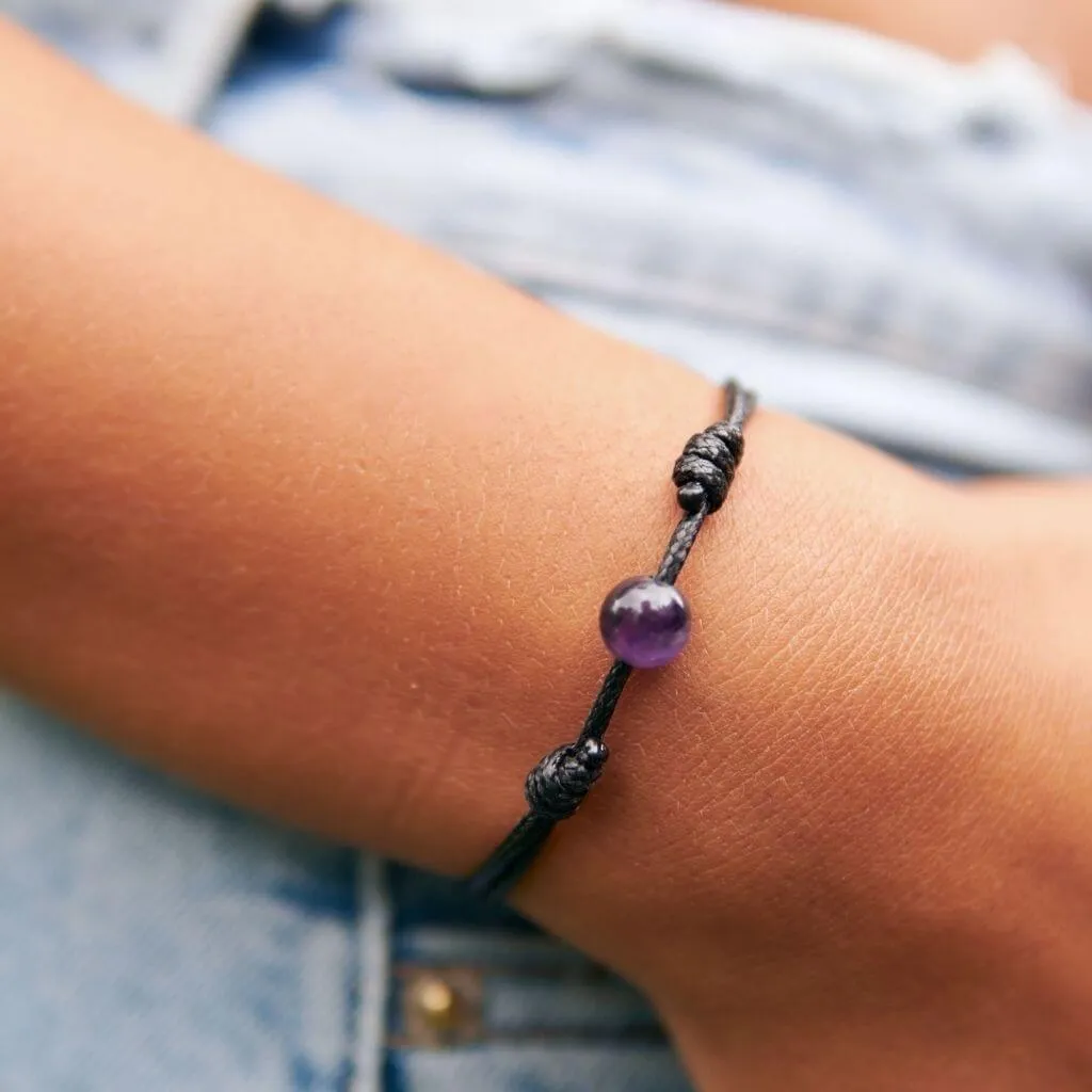 Amethyst Beaded Bracelet
