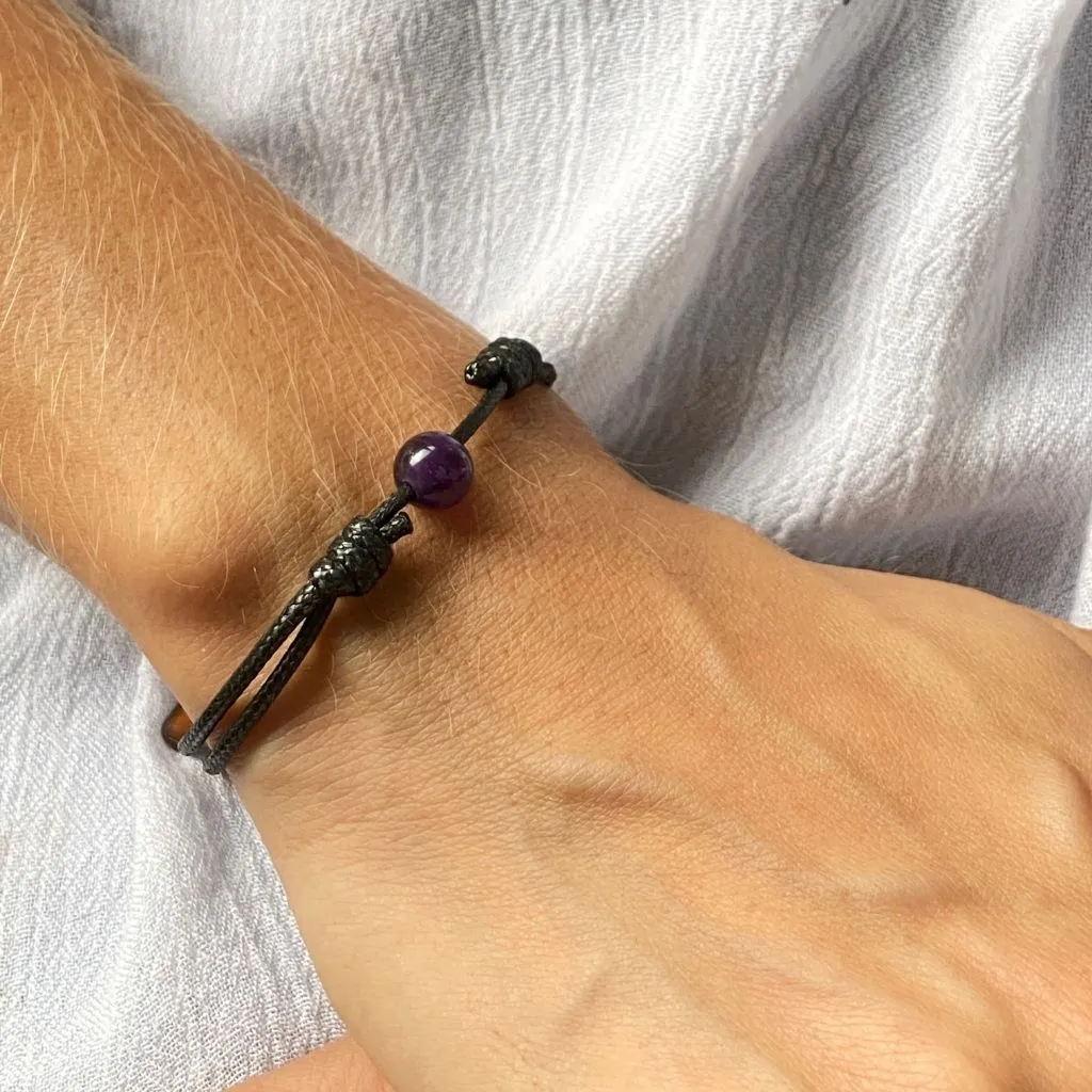Amethyst Beaded Bracelet