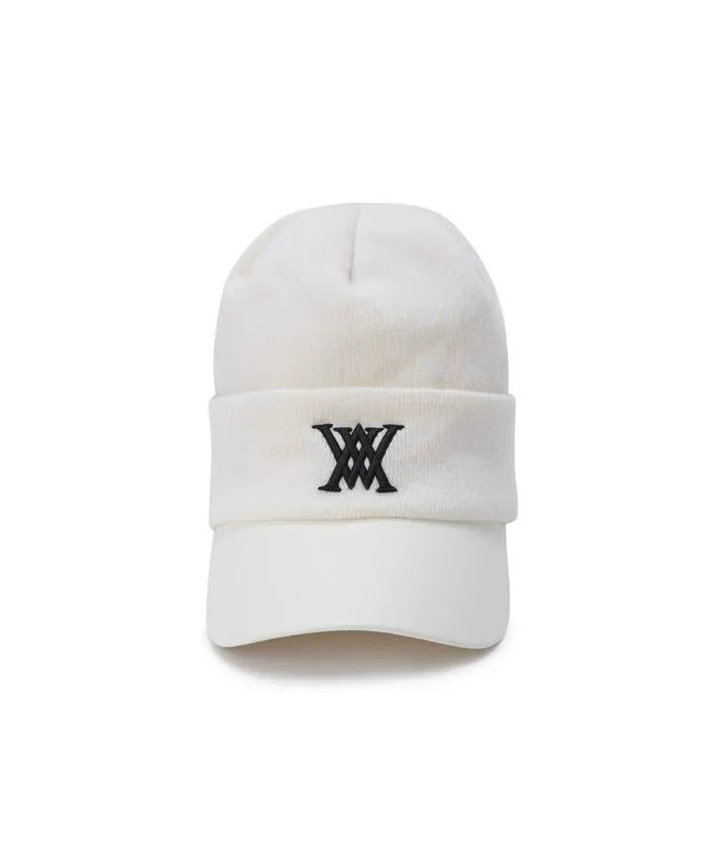 ANEW Golf: Men's Simple Wool Knit Cap - White