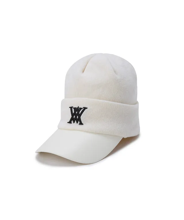 ANEW Golf: Men's Simple Wool Knit Cap - White