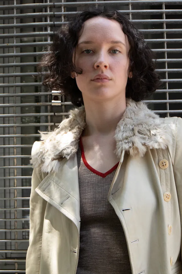ANN DEMEULEMEESTER LEATHER COAT