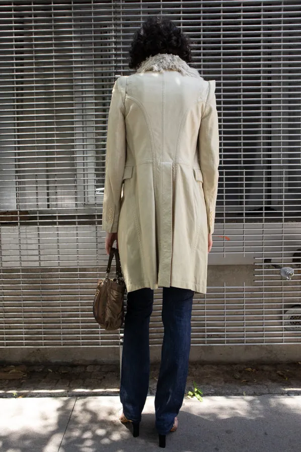 ANN DEMEULEMEESTER LEATHER COAT