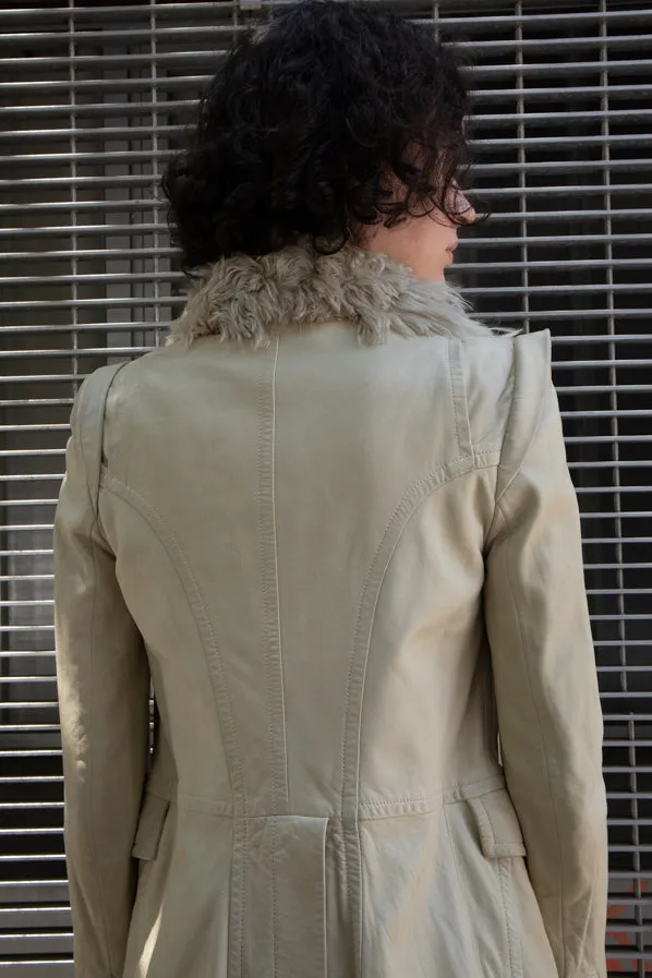 ANN DEMEULEMEESTER LEATHER COAT