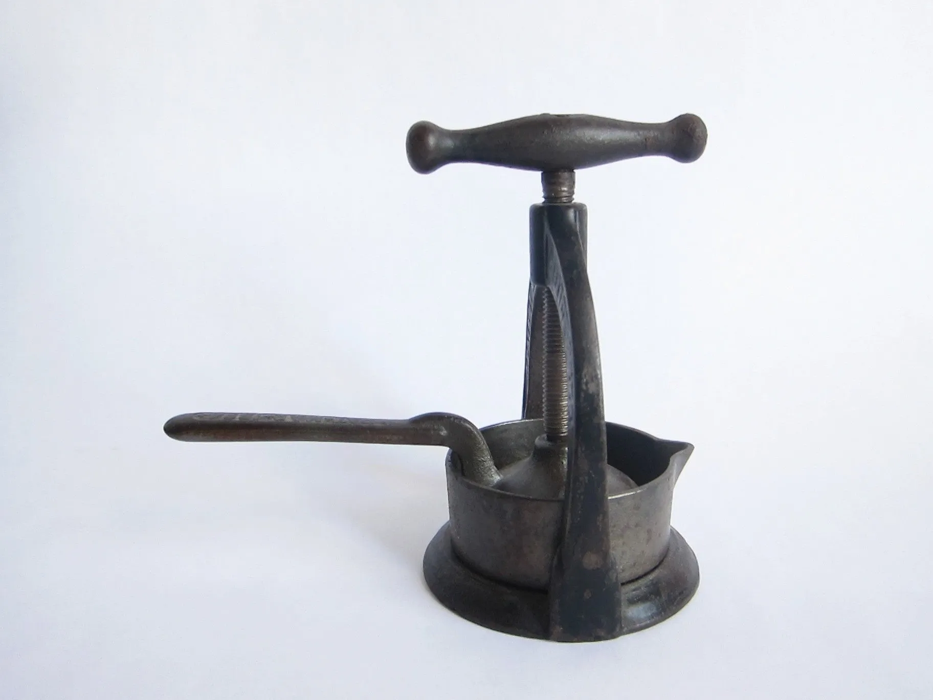 Antique Osborne Meat Juice Press, Victorian Cast Iron Patent March 1884
