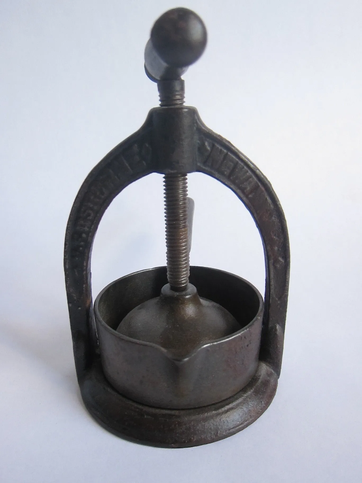 Antique Osborne Meat Juice Press, Victorian Cast Iron Patent March 1884