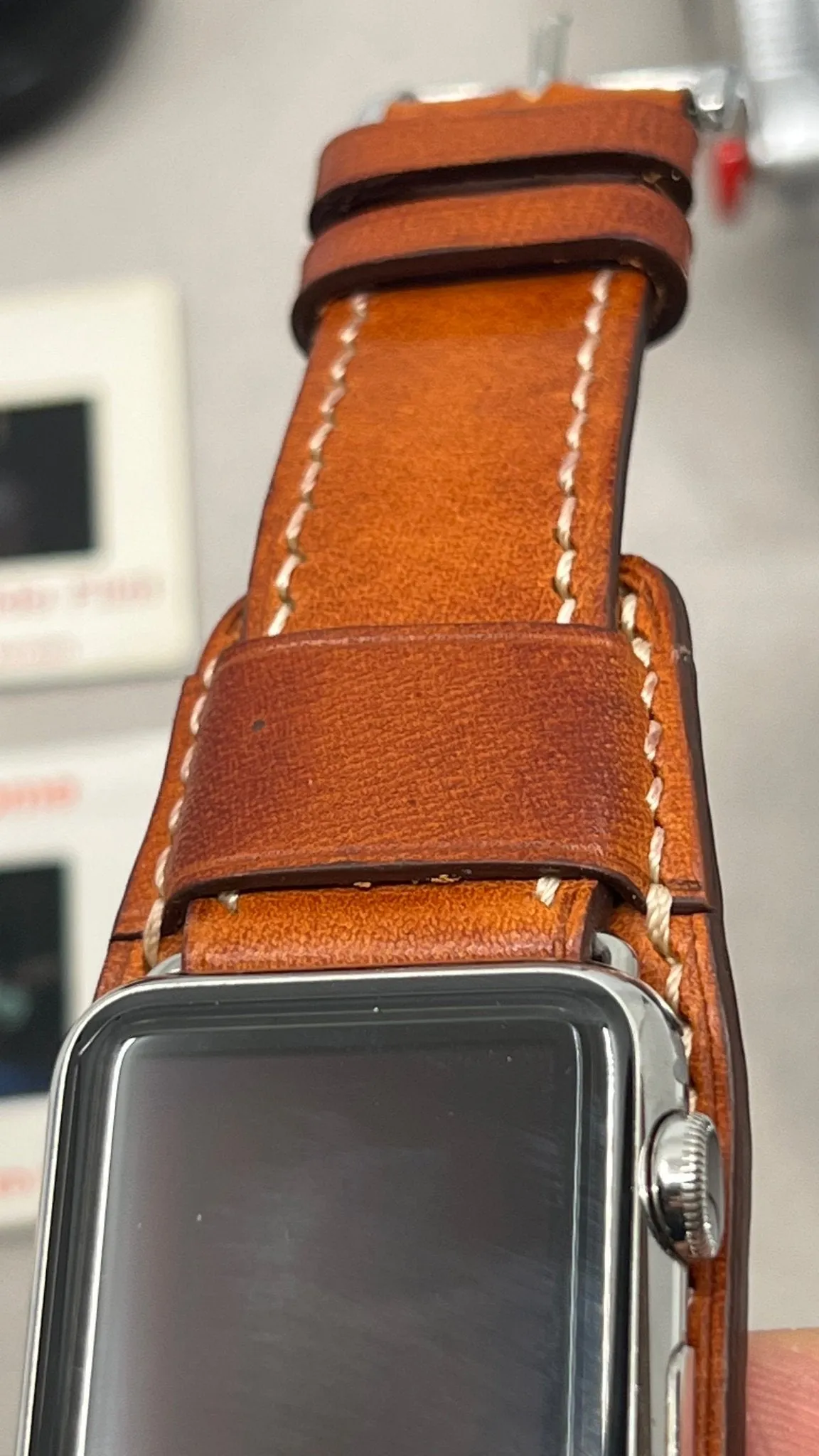 Apple Watch Band in Bund Strap, Apple Watch Ultra 49mm 41mm, Vintage Brown Aged Leather Apple Watch Band Women