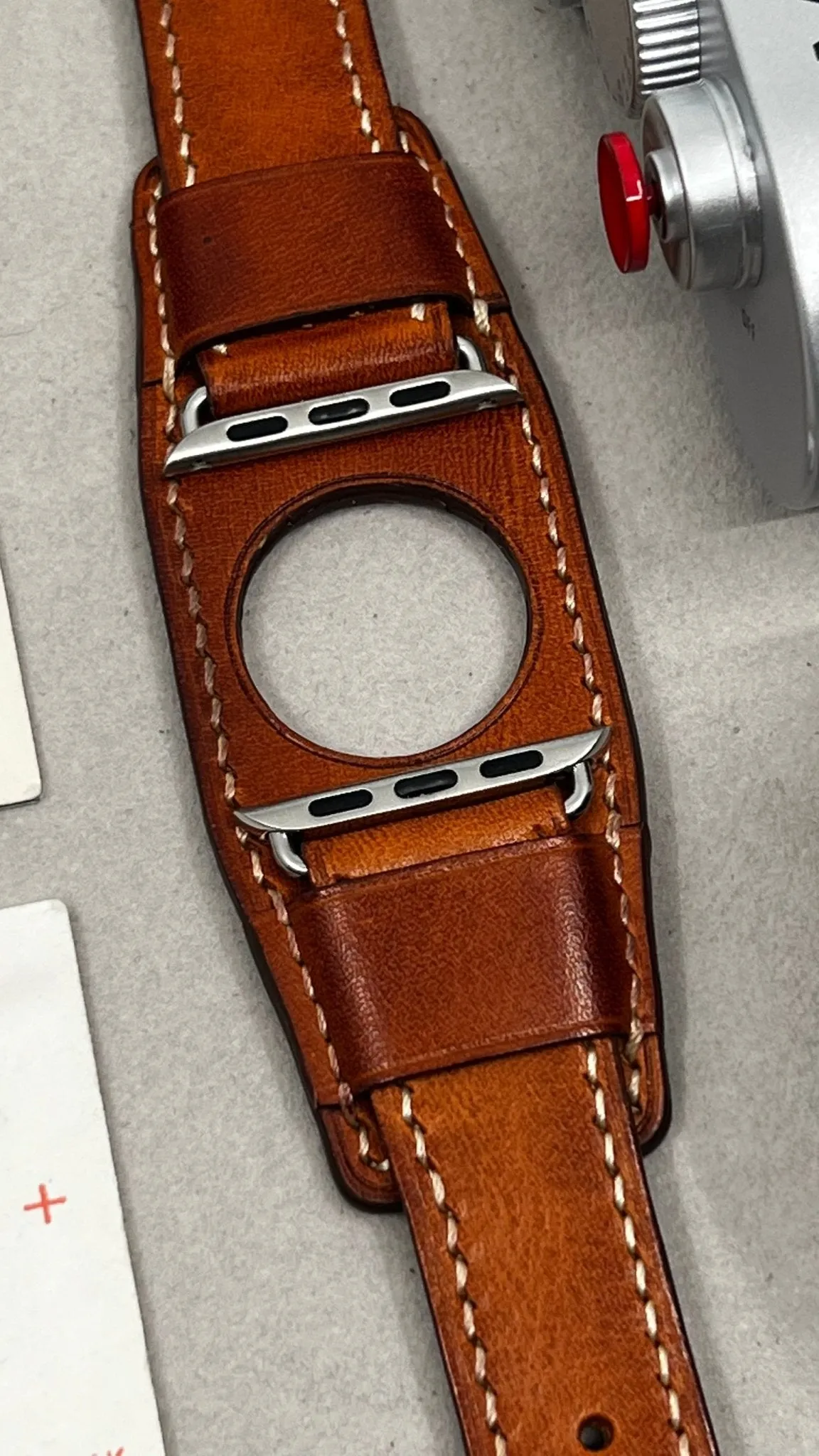Apple Watch Band in Bund Strap, Apple Watch Ultra 49mm 41mm, Vintage Brown Aged Leather Apple Watch Band Women