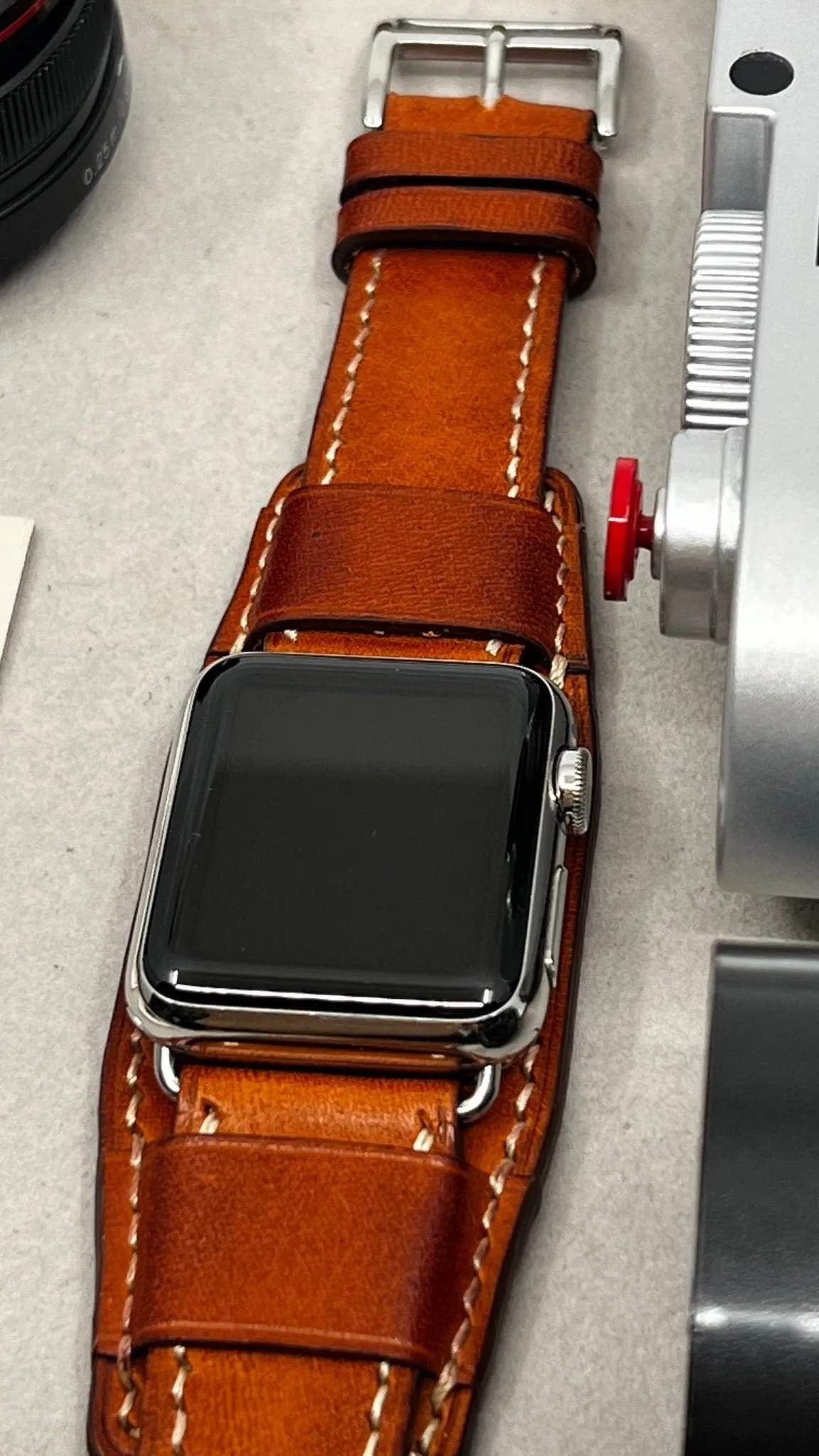 Apple Watch Band in Bund Strap, Apple Watch Ultra 49mm 41mm, Vintage Brown Aged Leather Apple Watch Band Women