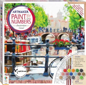 Art Maker Paint by Numbers Canvas Riding Along the Canal