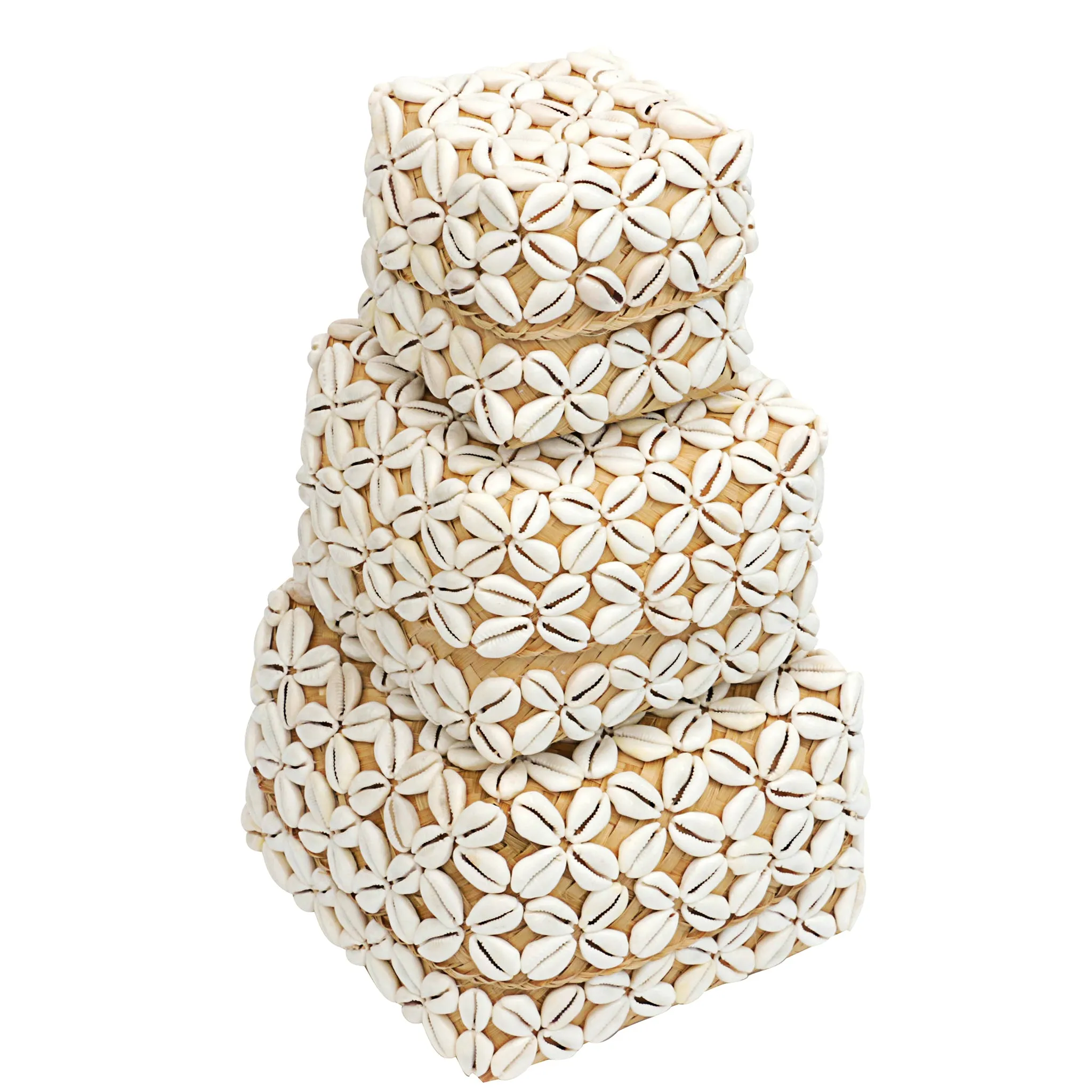 Bali Decorative Cowrie Shell Beaded Box