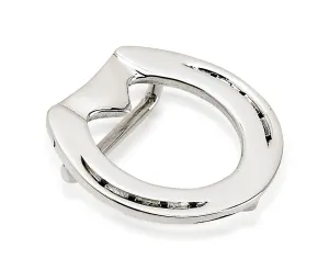 Bar Shoe Belt Buckle, Sterling Silver