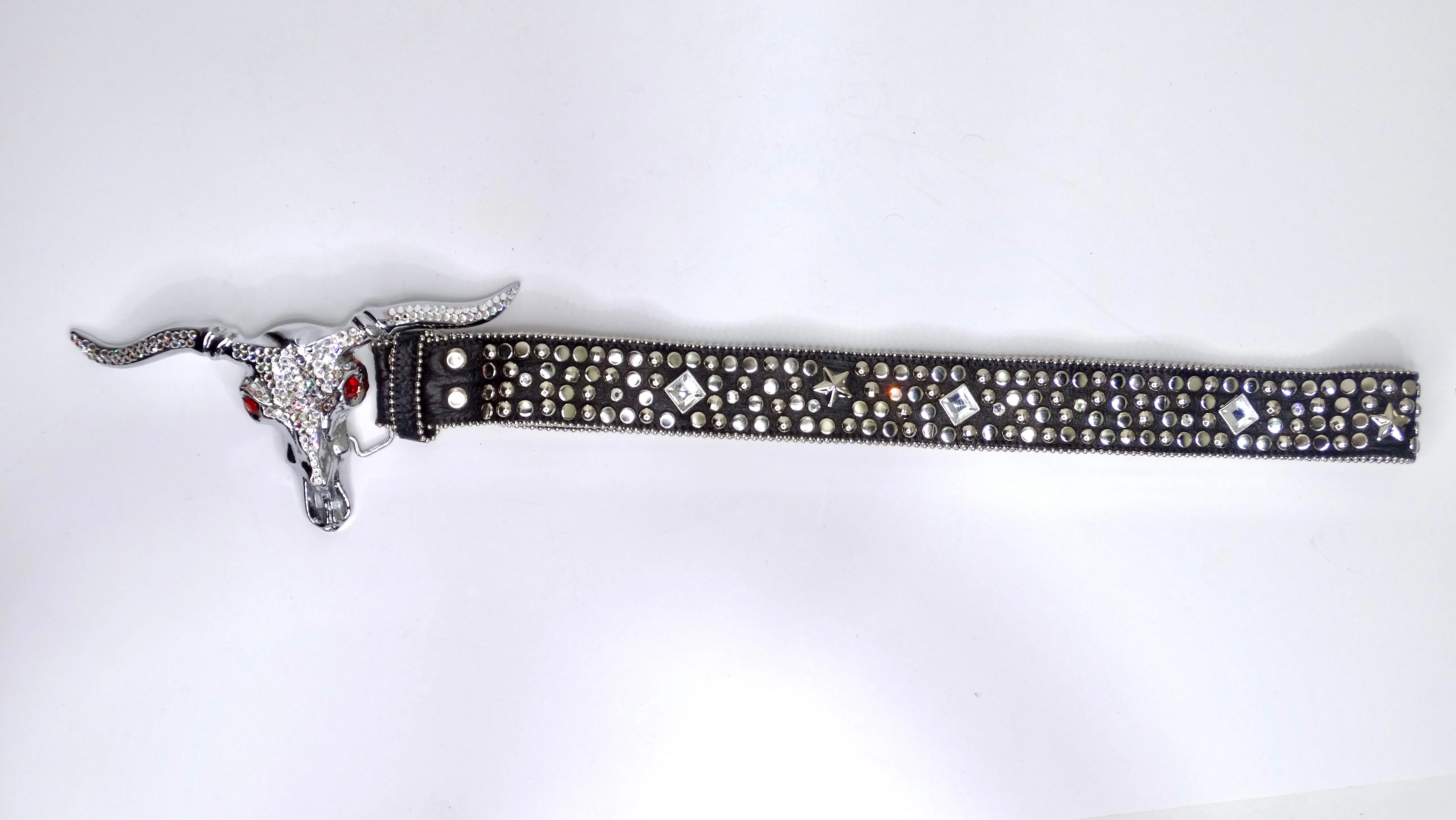 Baron Solid Brass Long Horn Leather Belt