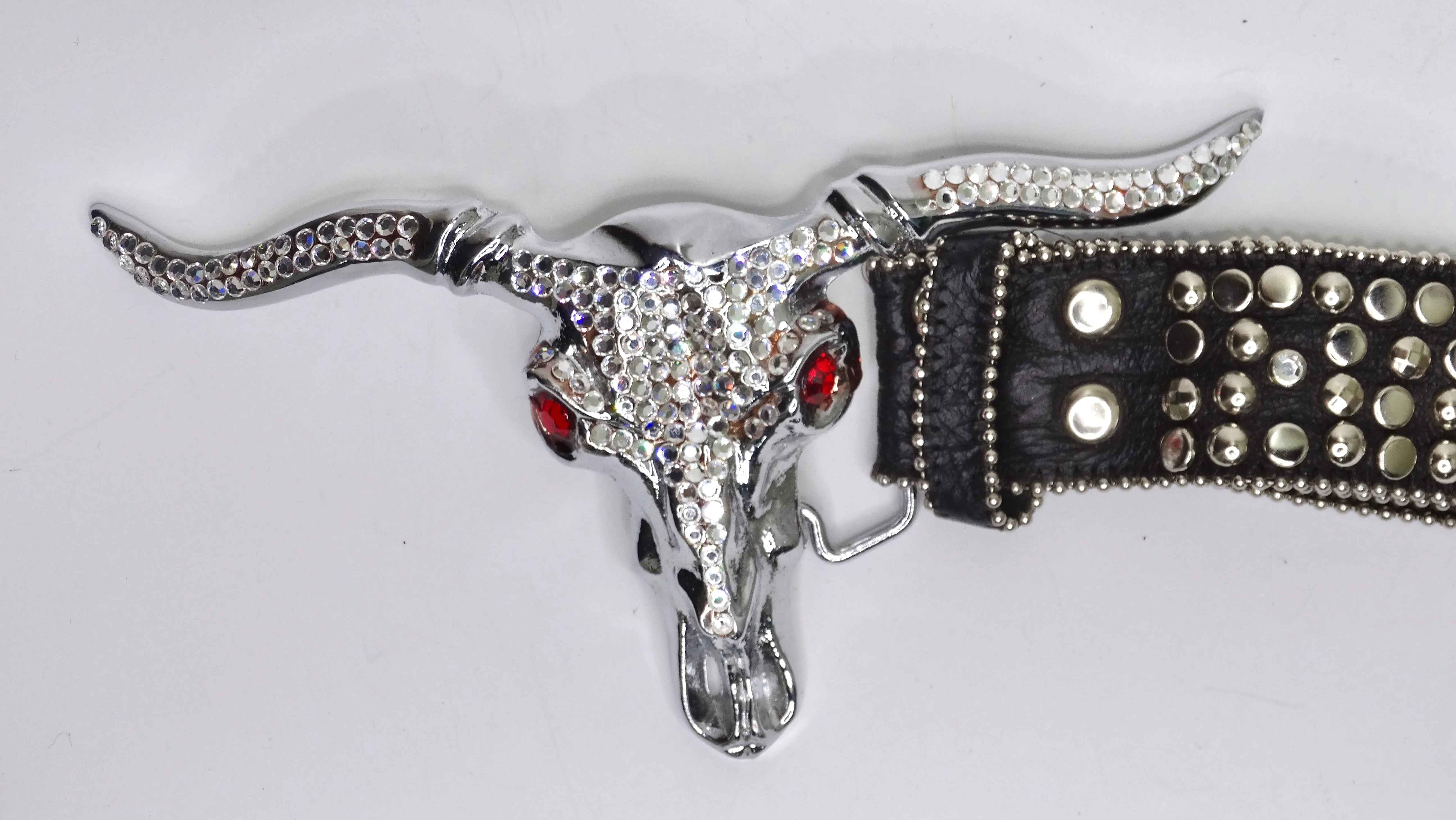 Baron Solid Brass Long Horn Leather Belt