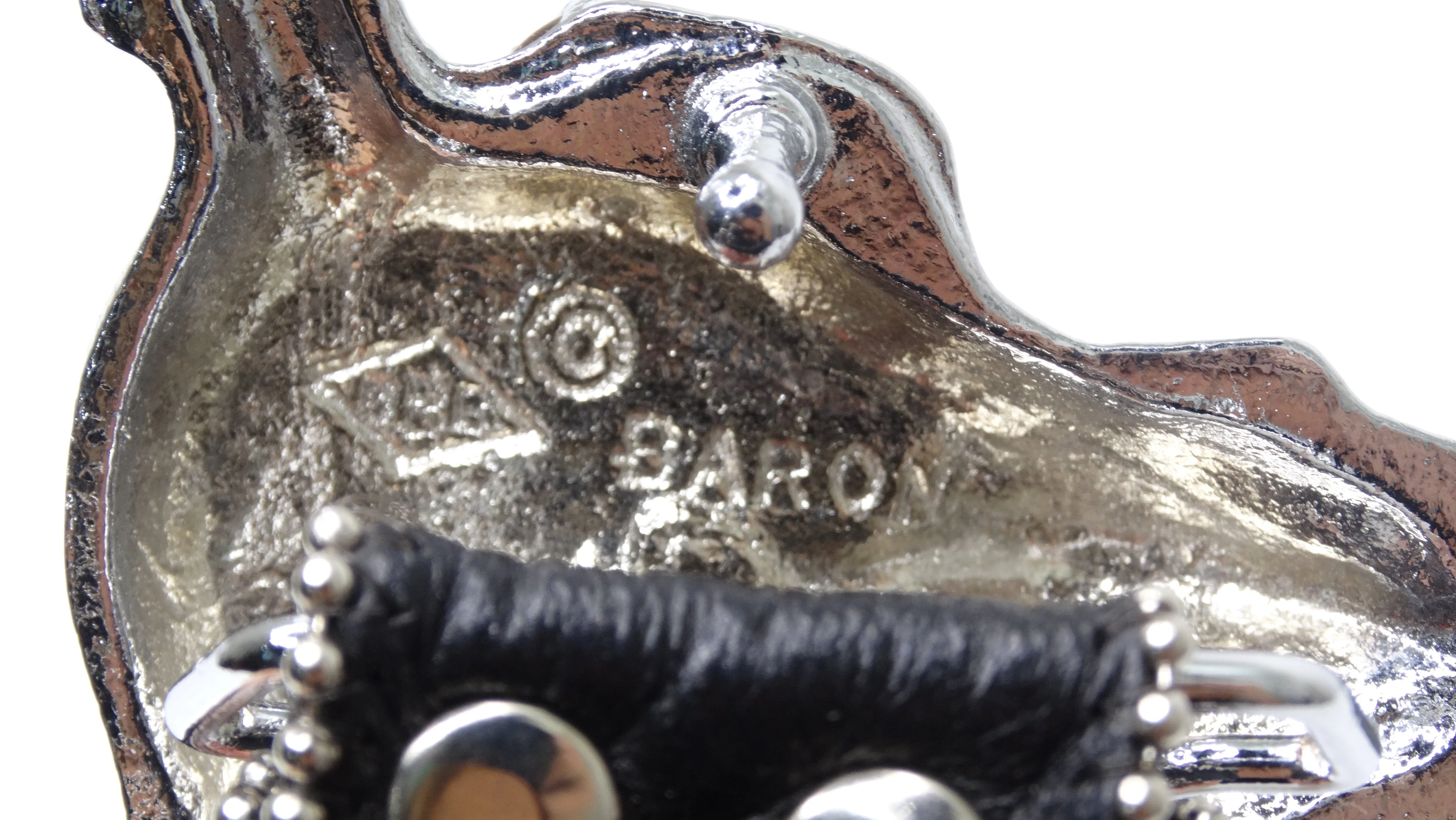 Baron Solid Brass Long Horn Leather Belt