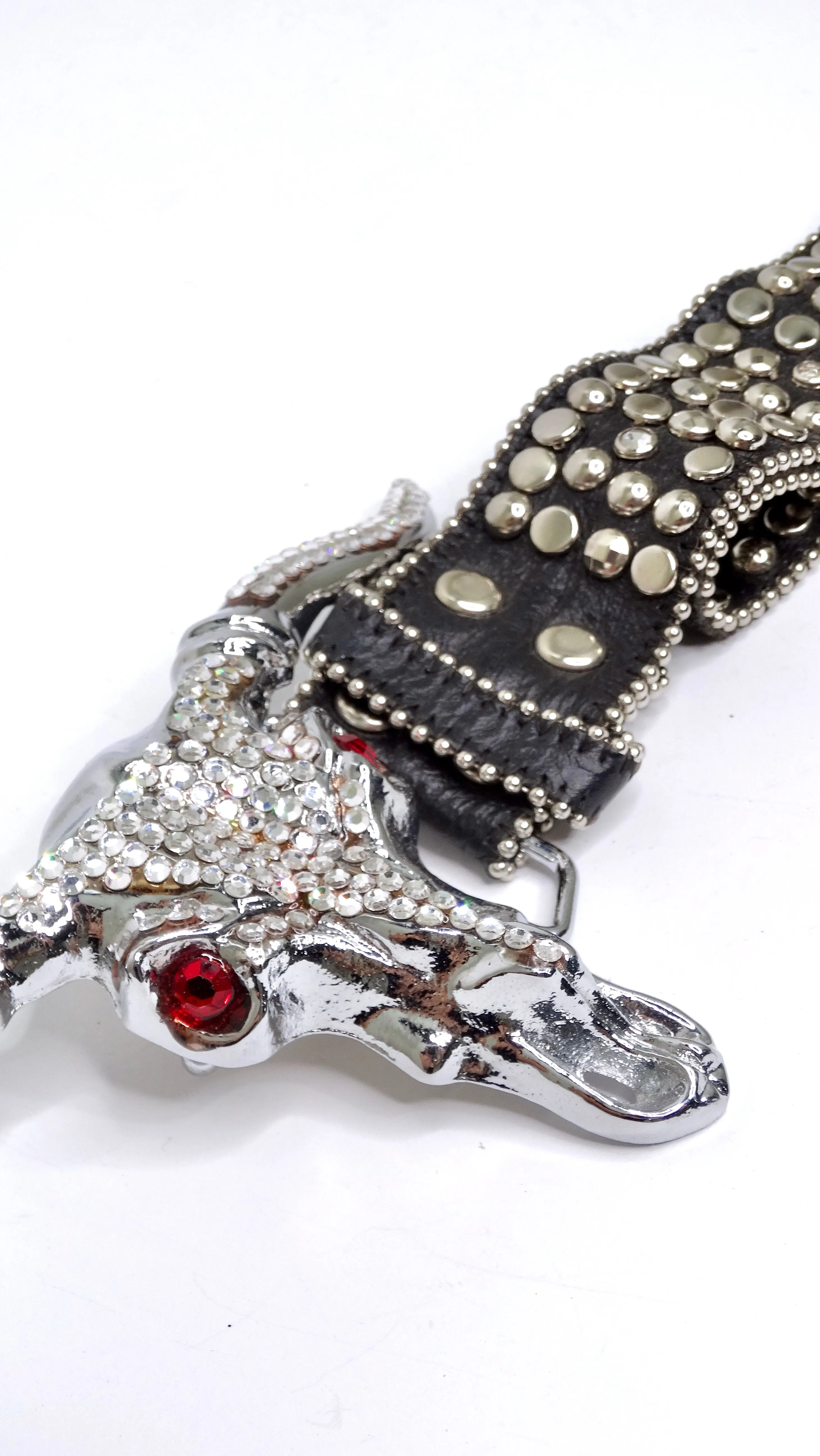 Baron Solid Brass Long Horn Leather Belt