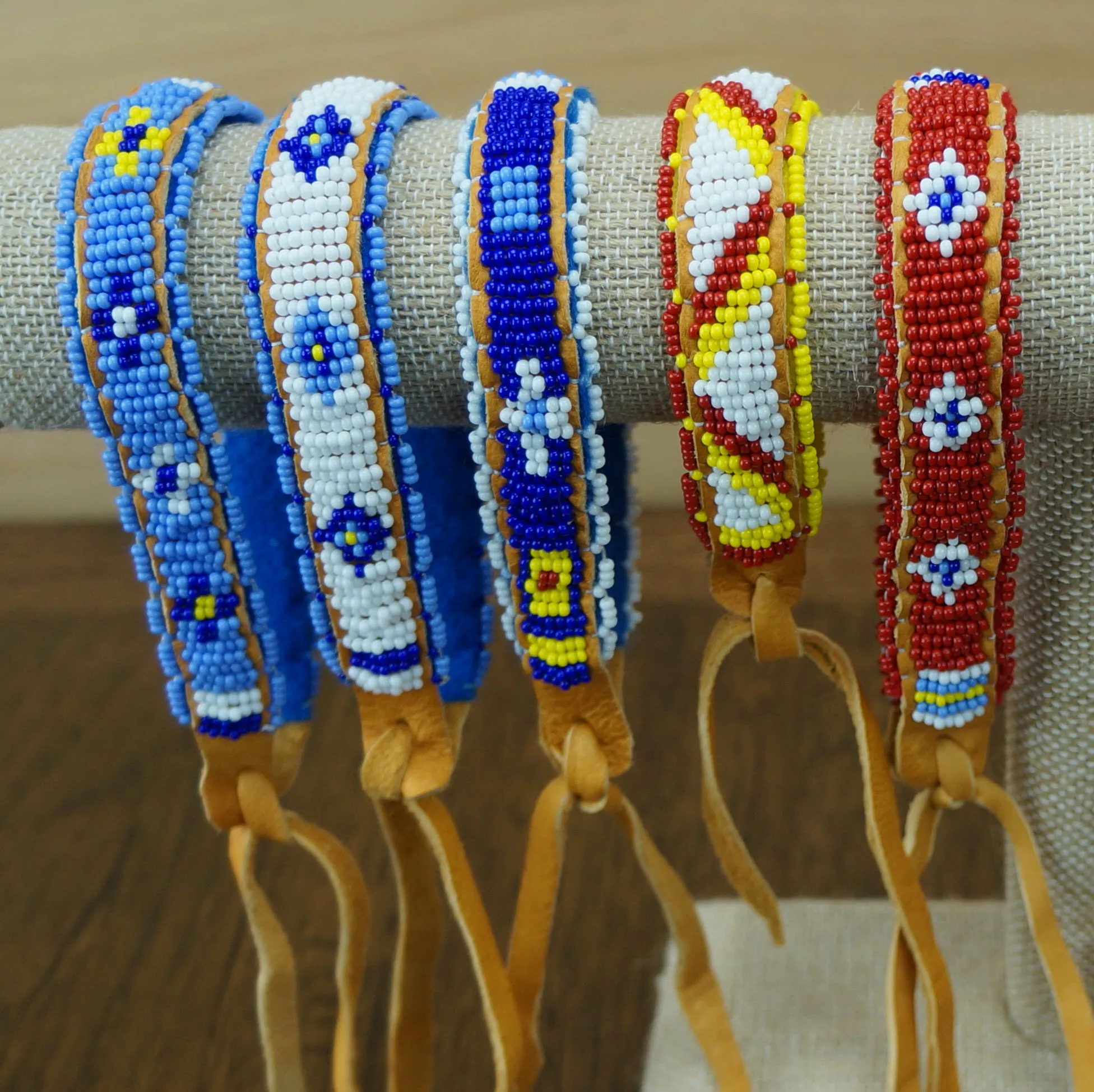 Beaded Leather Bracelets