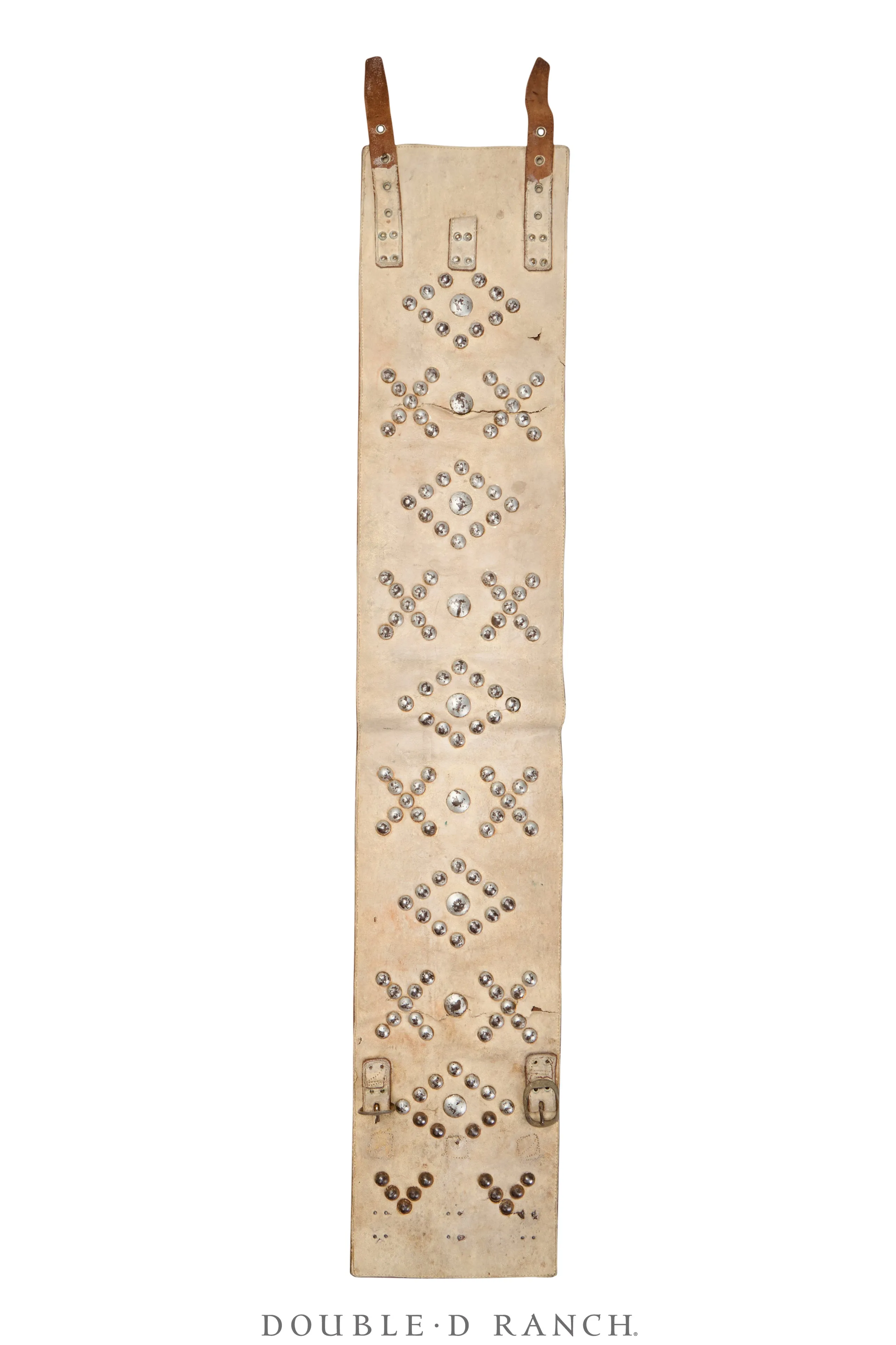 Belt, A Vintage, Bronc, Studs, Diamonds & X's Matching Guantlets, Vintage, Early 20th Century, 463