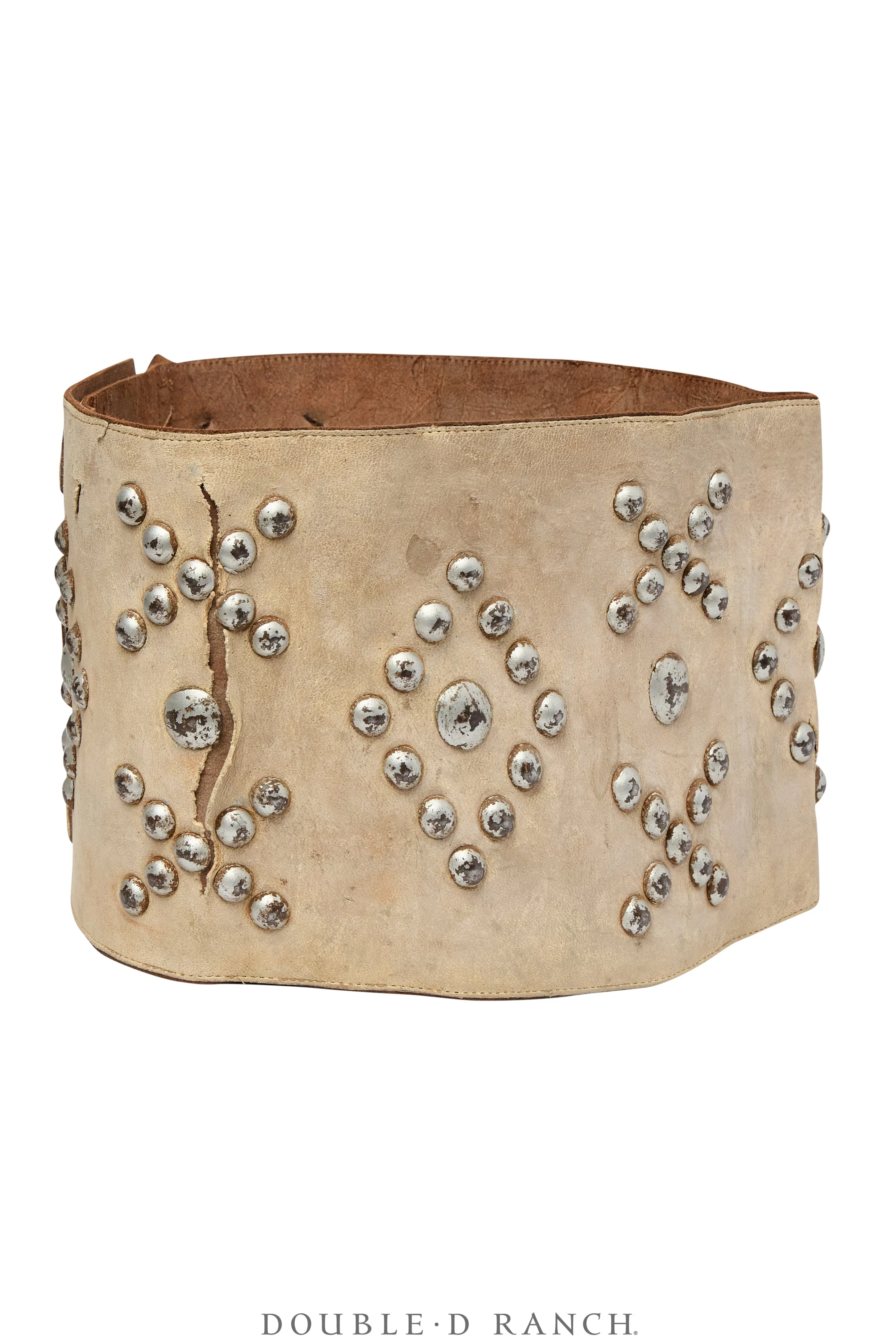 Belt, A Vintage, Bronc, Studs, Diamonds & X's Matching Guantlets, Vintage, Early 20th Century, 463