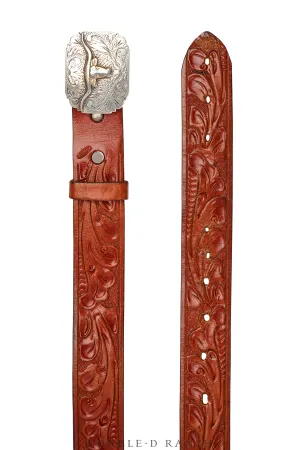 Belt, A Vintage, Buckle, Western, Longhorn, Keyston Hallmark, Vintage, 667