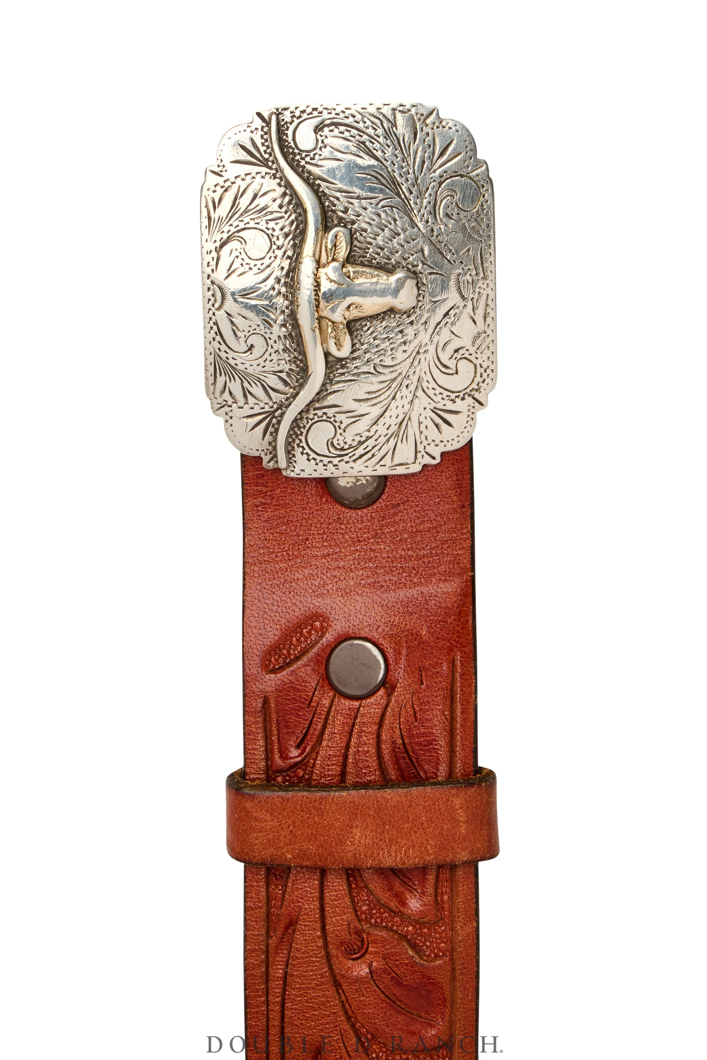 Belt, A Vintage, Buckle, Western, Longhorn, Keyston Hallmark, Vintage, 667