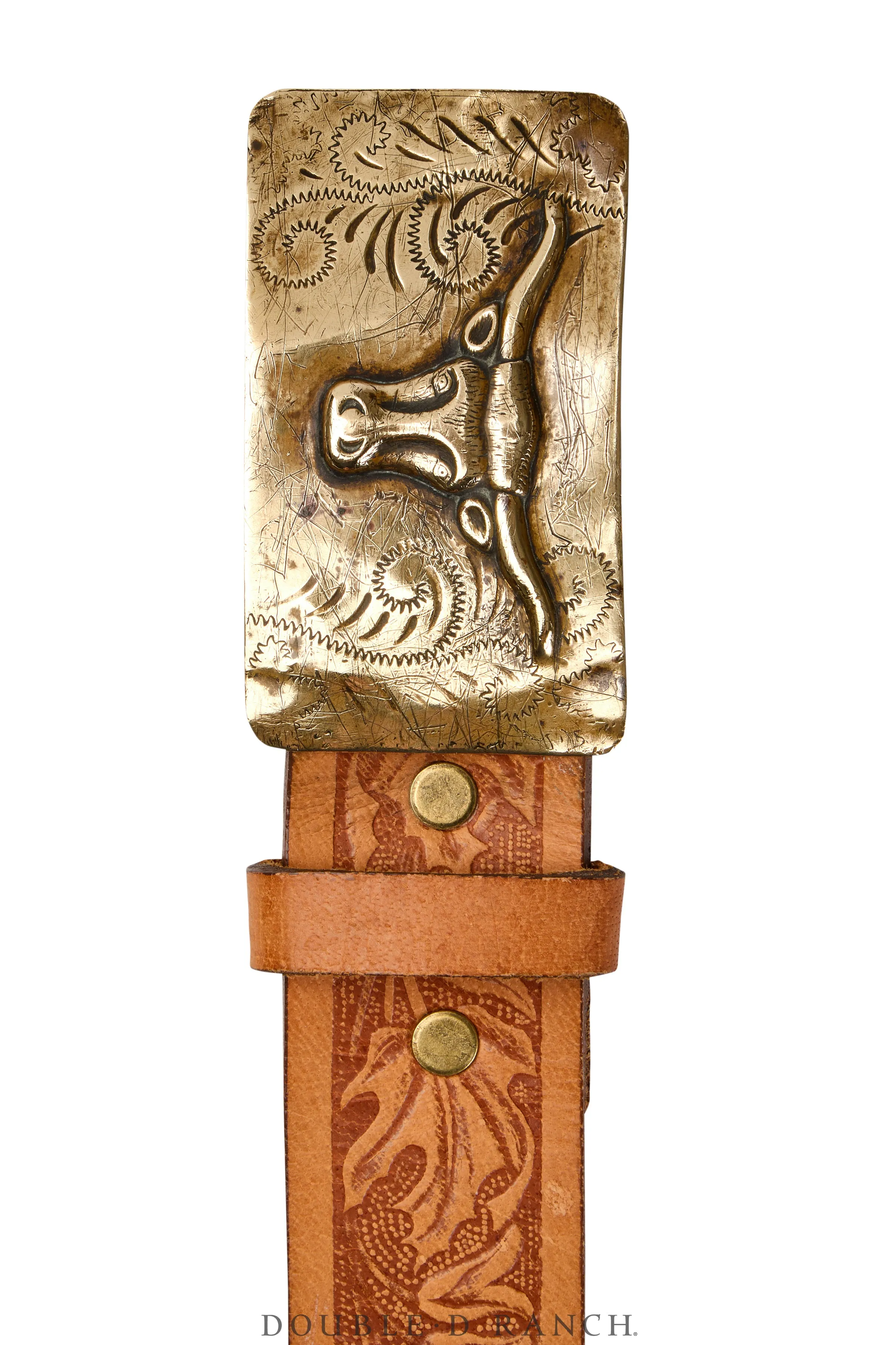 Belt, A Vintage, Buckle, Western, Longhorn, Vintage, 668