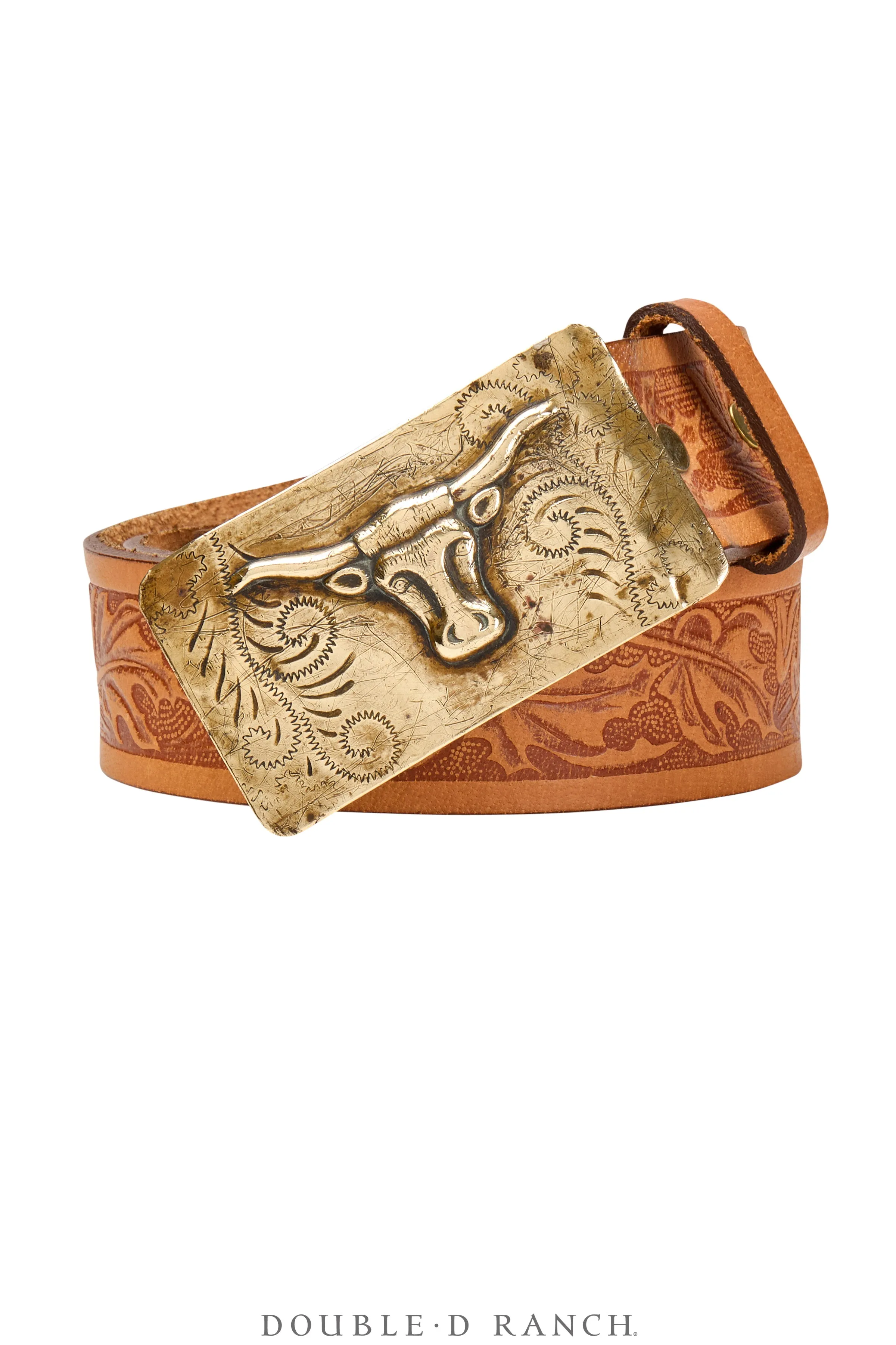 Belt, A Vintage, Buckle, Western, Longhorn, Vintage, 668