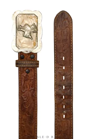 Belt, A Vintage, Buckle, Western, Lucite, Saddle, Vintage, 686