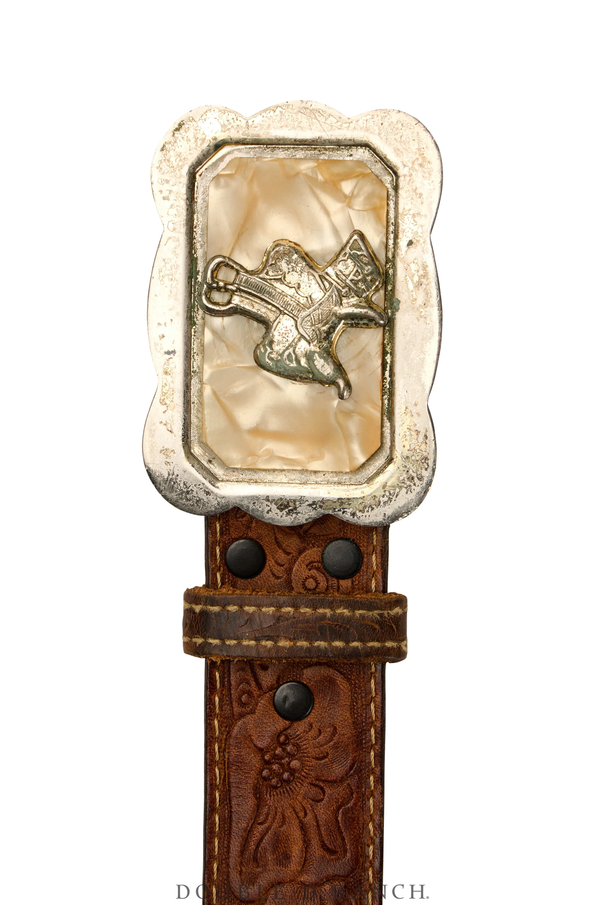 Belt, A Vintage, Buckle, Western, Lucite, Saddle, Vintage, 686