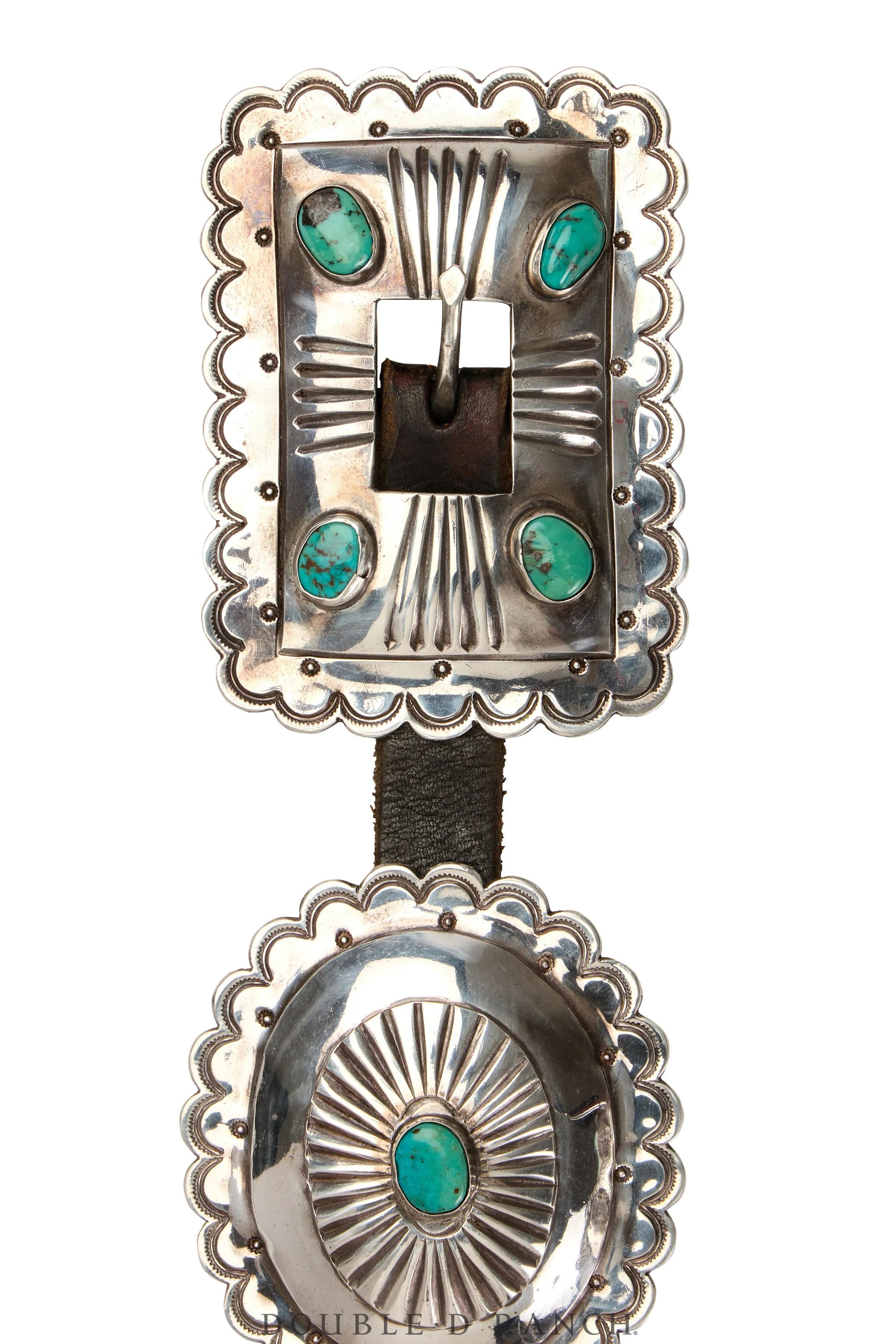 Belt, A Vintage, Concho, Turquoise, Hallmark, Estate, Vintage, 421