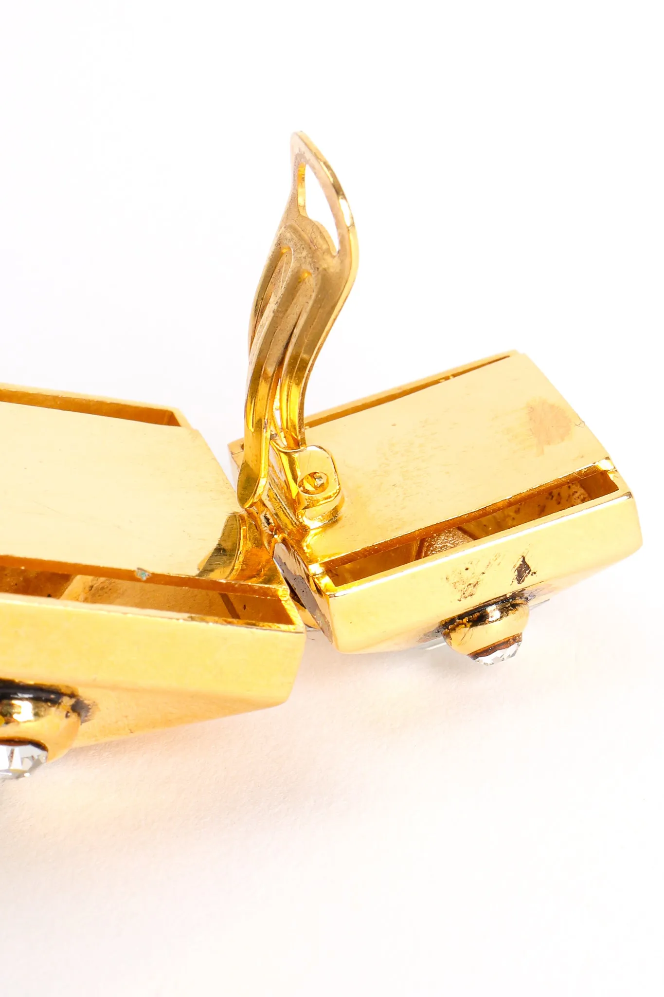 Beveled Pyramid Drop Earrings