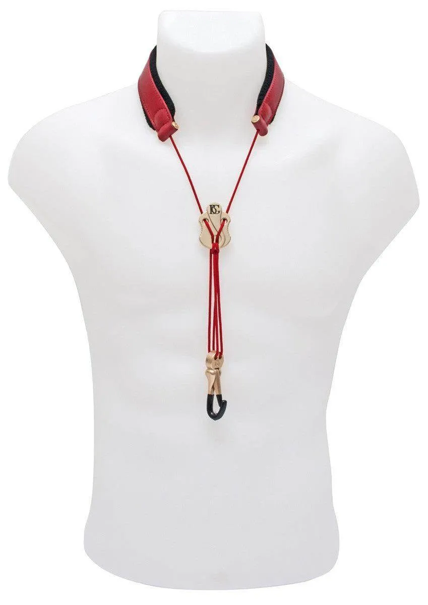 BG Saxophone Leather Strap ~ Red ~ Alto, Tenor Sax