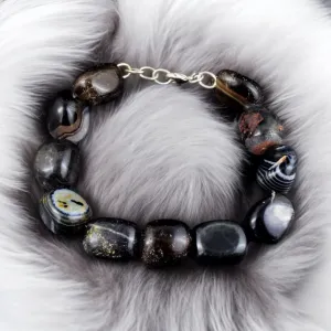 Black Agate beaded bracelet
