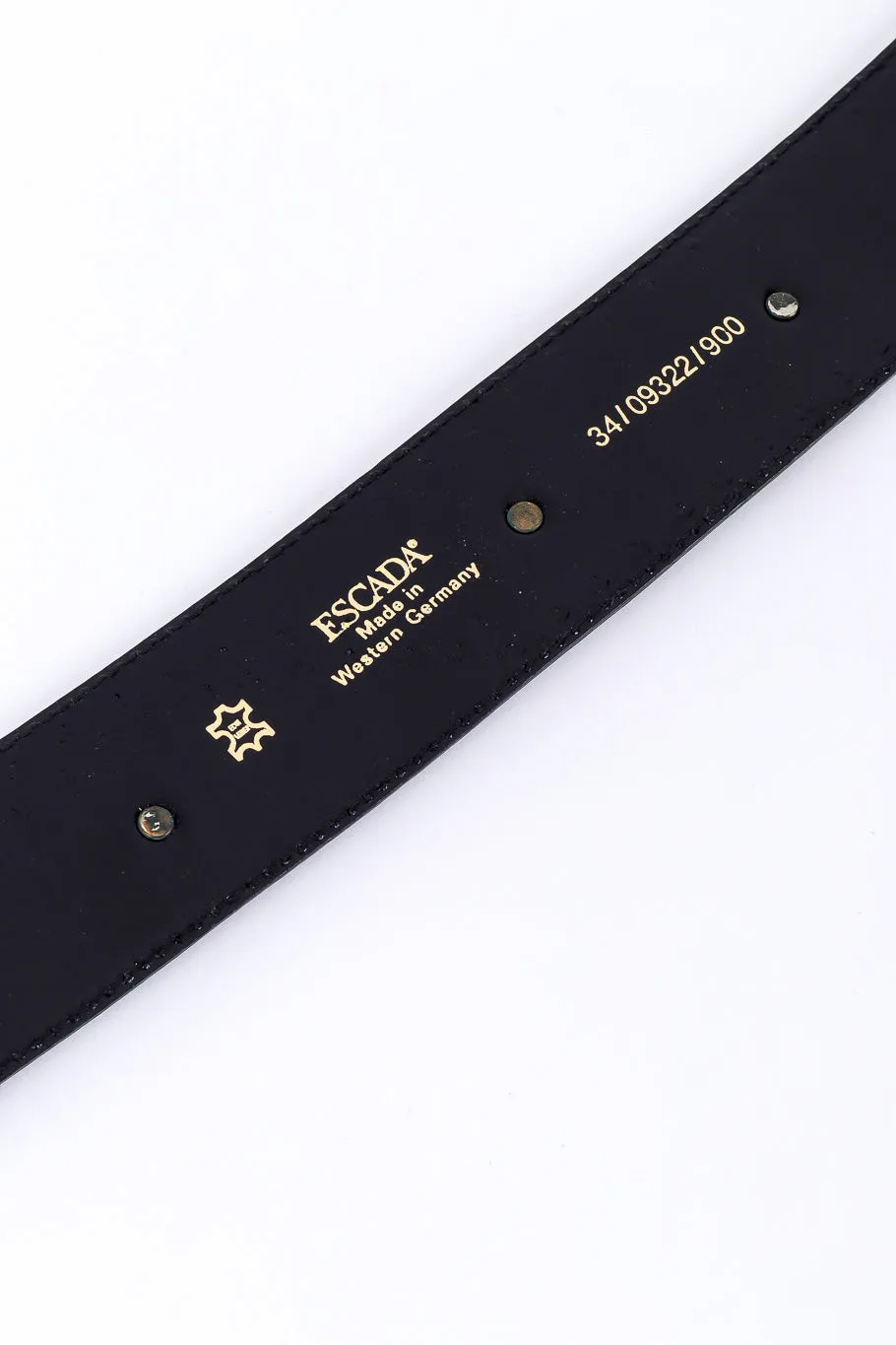 Black Leather Medallion Stud Belt